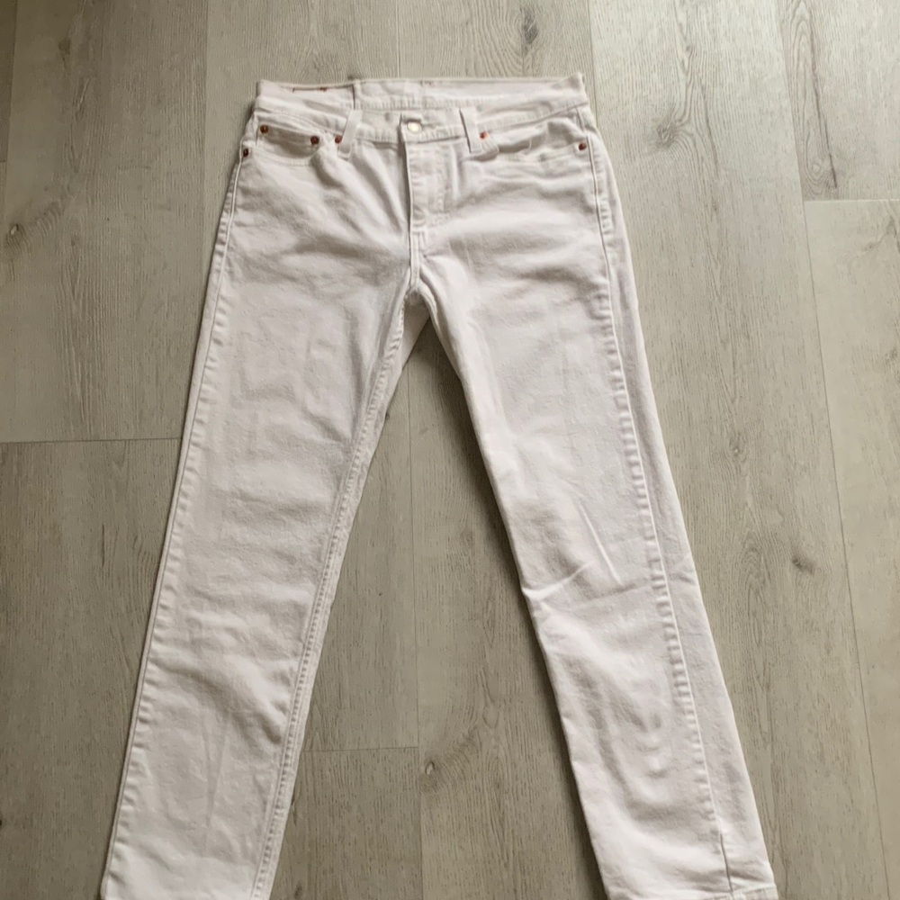 Levi's Strauss‎ & Co. White Denim 501 30x30 Unisex Jeans